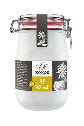 Ölmühle Solling Bio Kokosöl nativ im Bügel-Glas , 1l (1er Pack)